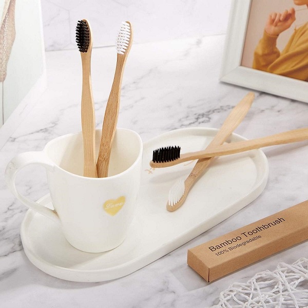 Bamboo Toothbrushes with BPA-free Soft Bristles